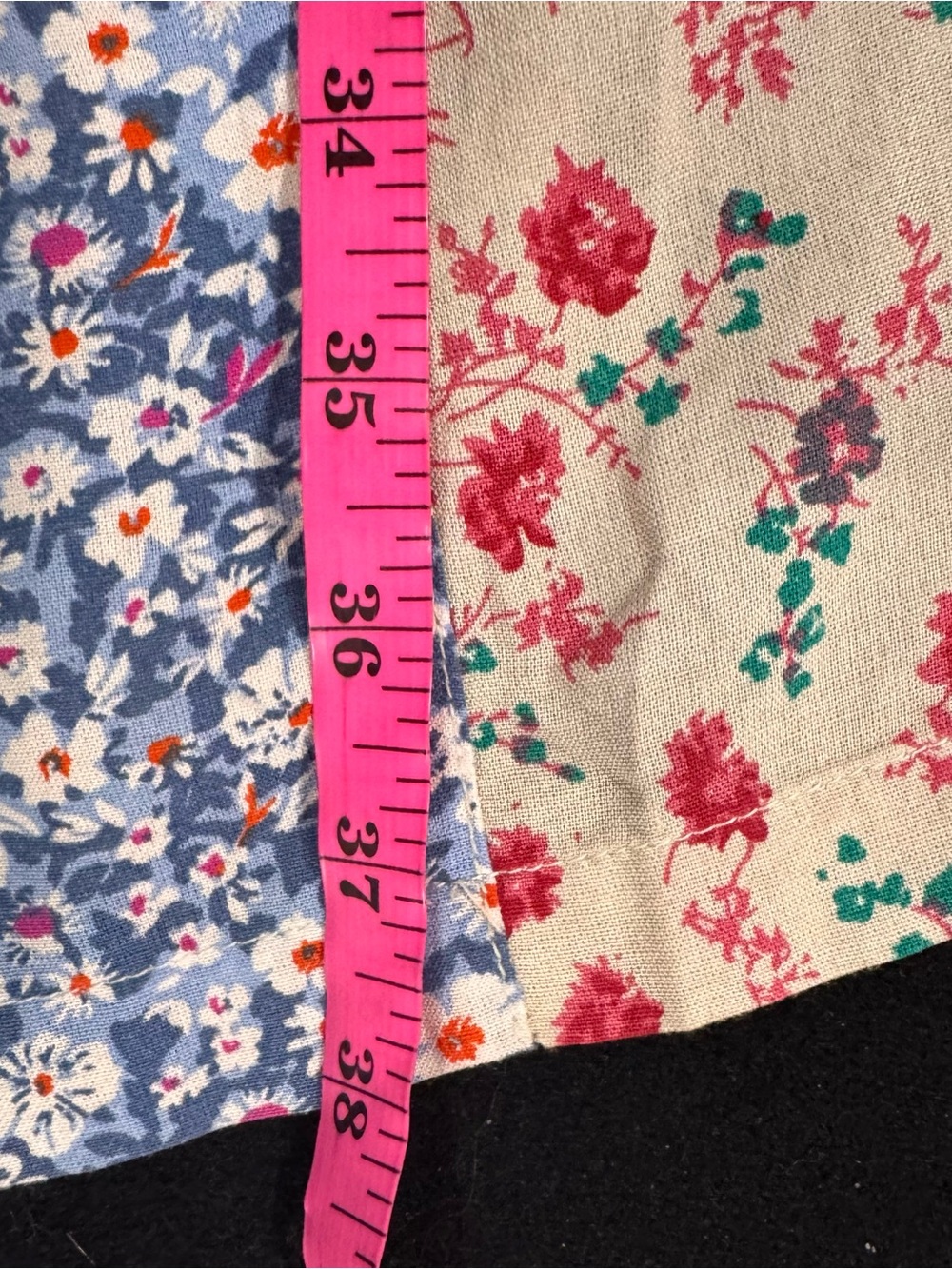 Blue Sky Patchwork Floral Overalls Shorts - Picture 13 of 13